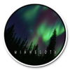 Bold full-color vinyl magnet with Northern Lights in Minnesota
