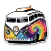 Souvenir vinyl magnet displaying a retro camper van and tie-dye imagery