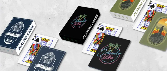 Playing cards banner